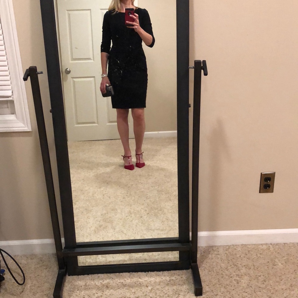 Talbots ponte knit 3/4 sleeve sheath dress